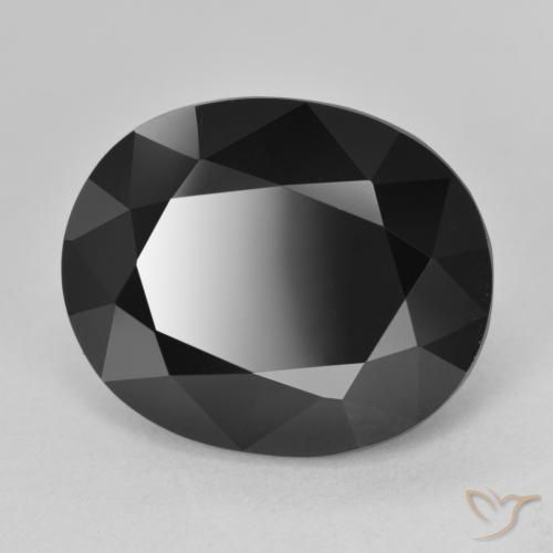 Tourmaline Schorl naturelle ovale, 13.74 ct, Opaque
