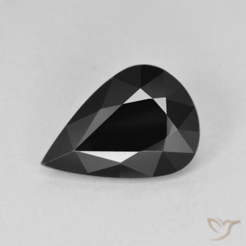 Tourmaline Schorl naturelle En forme de poire, 2.89 ct, Opaque