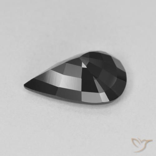 Tourmaline Schorl naturelle En forme de poire, 2.89 ct, Opaque