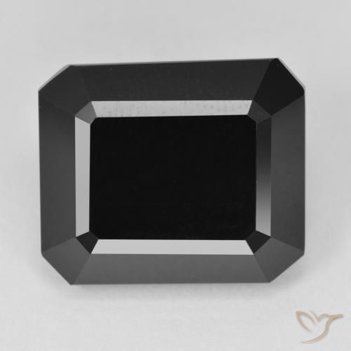 Tourmaline Schorl naturelle Octogone / coupe Émeraude, 17.58 ct, Opaque