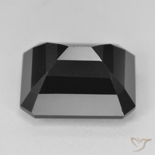 Tourmaline Schorl naturelle Octogone / coupe Émeraude, 17.58 ct, Opaque