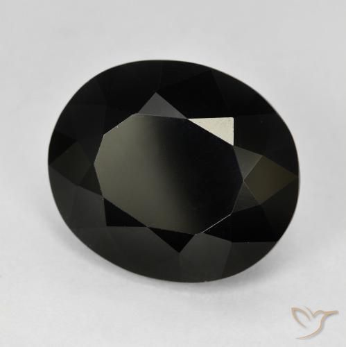 Tourmaline Schorl naturelle ovale, 14.93 ct, Opaque