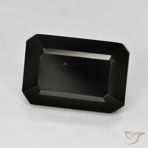 8.83ct Naturel Schorl Tourmaline, Taille émeraude, Opaque