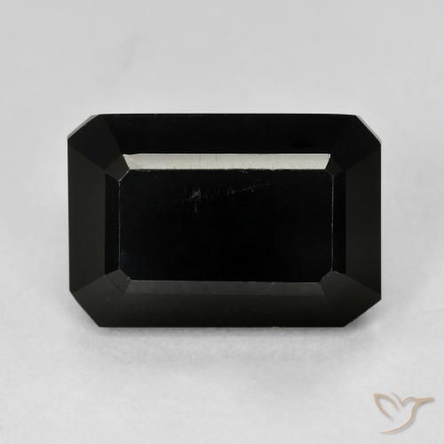 Tourmaline Schorl naturelle Octogone / coupe Émeraude, 8.83 ct, Opaque