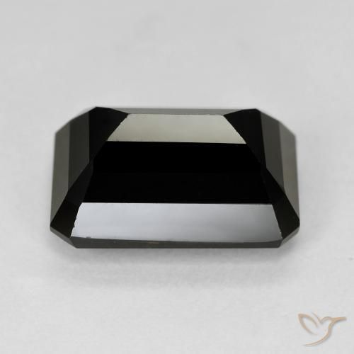 Tourmaline Schorl naturelle Octogone / coupe Émeraude, 8.83 ct, Opaque