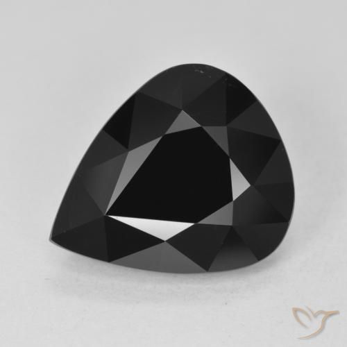 Tourmaline Schorl naturelle En forme de poire, 7.95 ct, Opaque
