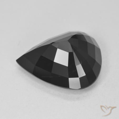 Tourmaline Schorl naturelle En forme de poire, 7.95 ct, Opaque