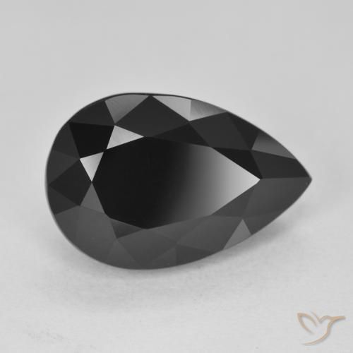 Tourmaline Schorl naturelle En forme de poire, 10.52 ct, Opaque
