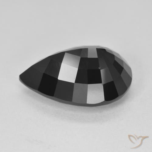 Tourmaline Schorl naturelle En forme de poire, 10.52 ct, Opaque