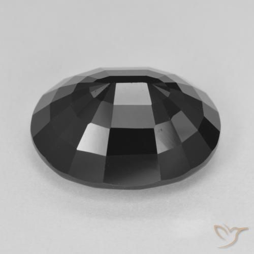 Tourmaline Schorl naturelle ovale, 12.61 ct, Opaque