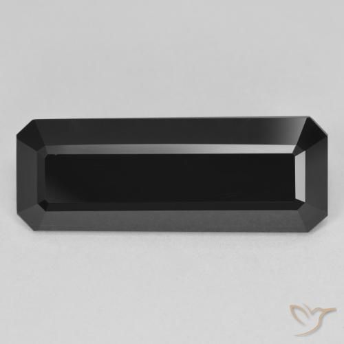11.82ct Naturel Schorl Tourmaline, Taille émeraude, Opaque