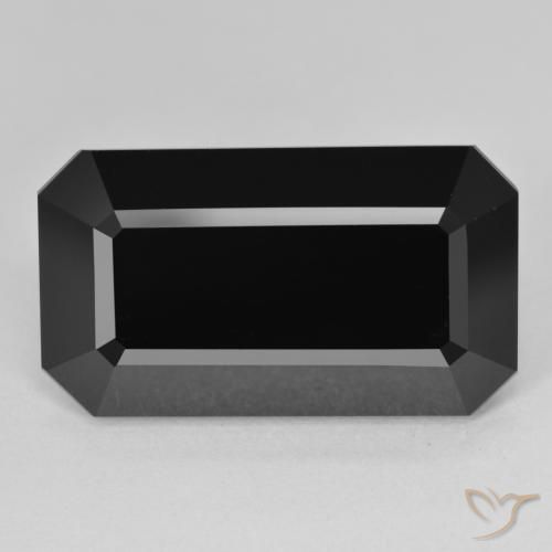 20.66ct Naturel Schorl Tourmaline, Taille émeraude, Opaque