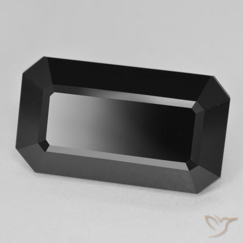 Tourmaline Schorl naturelle Octogone / coupe Émeraude, 20.66 ct, Opaque