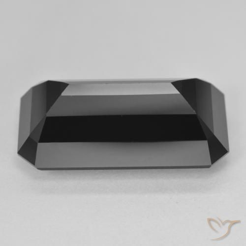 Tourmaline Schorl naturelle Octogone / coupe Émeraude, 20.66 ct, Opaque