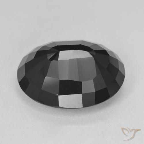Tourmaline Schorl naturelle ovale, 12.07 ct, Opaque