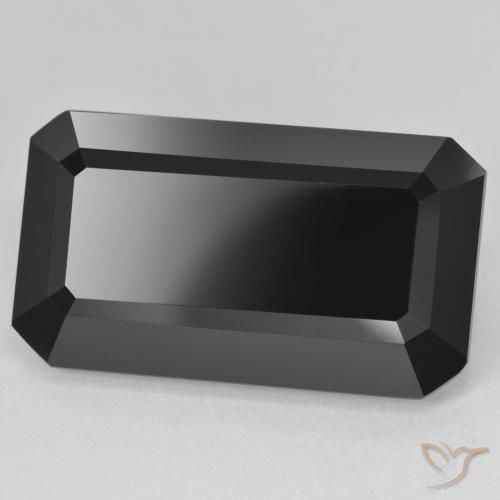Tourmaline Schorl naturelle Octogone / coupe Émeraude, 26.55 ct, Opaque