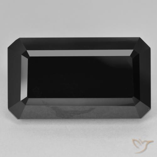 37.58ct Naturel Schorl Tourmaline, Taille émeraude, Opaque