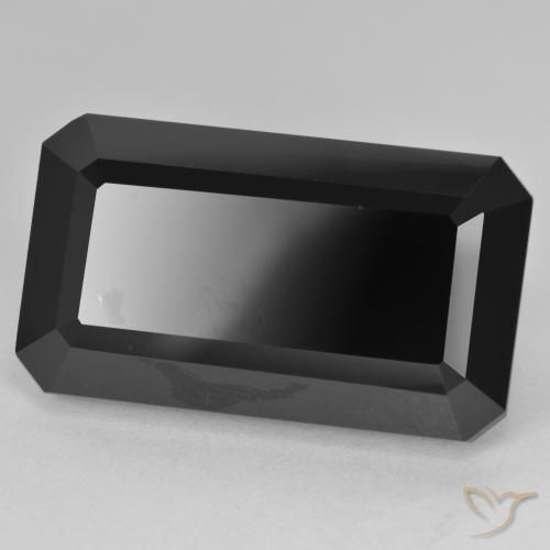 Tourmaline Schorl naturelle Octogone / coupe Émeraude, 37.58 ct, Opaque