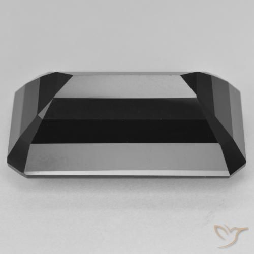 Tourmaline Schorl naturelle Octogone / coupe Émeraude, 37.58 ct, Opaque