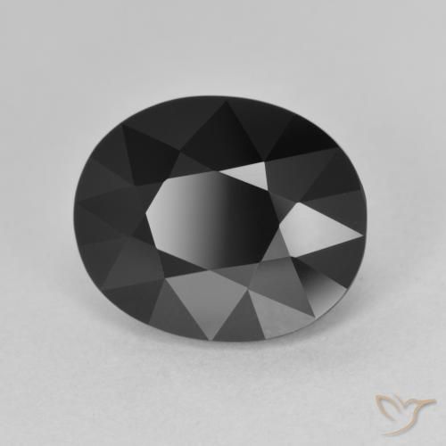 Tourmaline Schorl naturelle ovale, 6.69 ct, Opaque