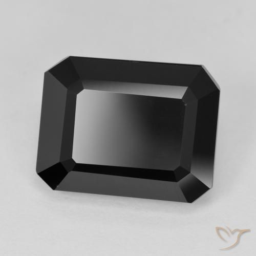 Tourmaline Schorl naturelle Octogone / coupe Émeraude, 9.55 ct, Opaque