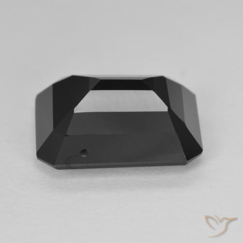 Tourmaline Schorl naturelle Octogone / coupe Émeraude, 9.55 ct, Opaque