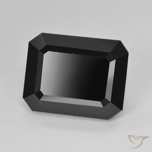 Tourmaline Schorl naturelle Octogone / coupe Émeraude, 10.23 ct, Opaque