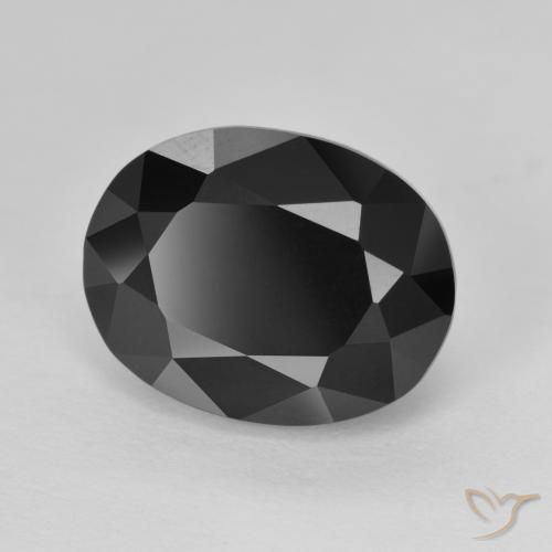 Tourmaline Schorl naturelle ovale, 7.19 ct, Opaque