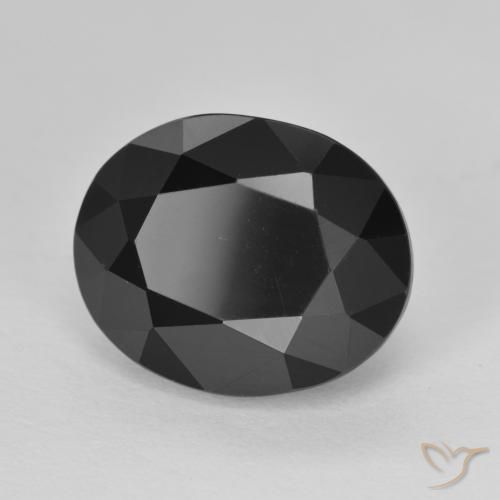 Tourmaline Schorl naturelle ovale, 7.44 ct, Opaque