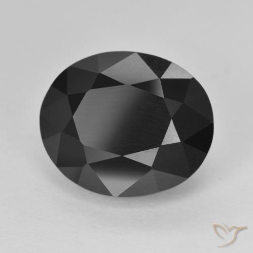 Tourmaline Schorl naturelle ovale, 9.75 ct, Opaque