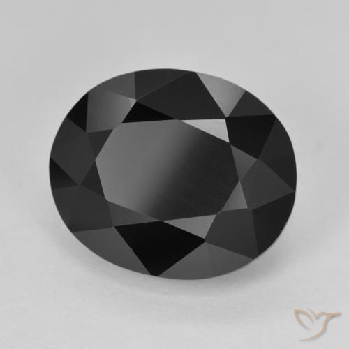 Tourmaline Schorl naturelle ovale, 11.55 ct, Opaque