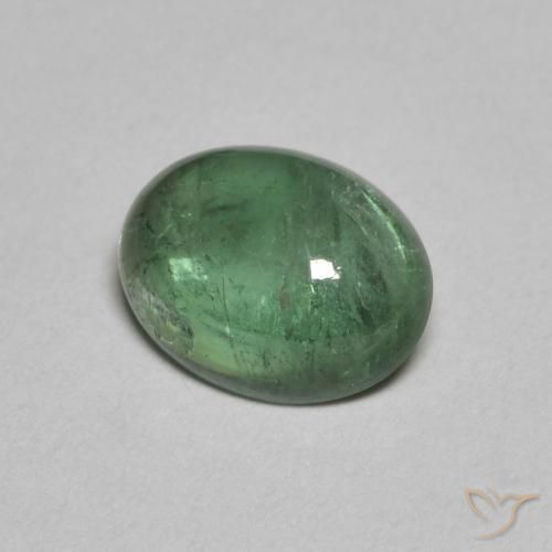 Tourmaline Vert clair naturelle ovale, 1.28 ct, Transparent