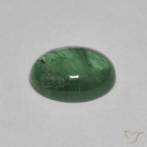 Tourmaline Vert clair naturelle ovale, 1.28 ct, Transparent