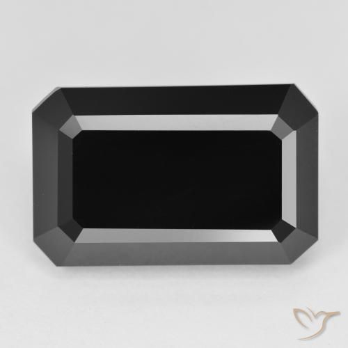 23.09ct Naturel Schorl Tourmaline, Taille émeraude, Opaque