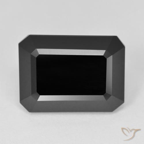 10.69ct Naturel Schorl Tourmaline, Taille émeraude, Opaque
