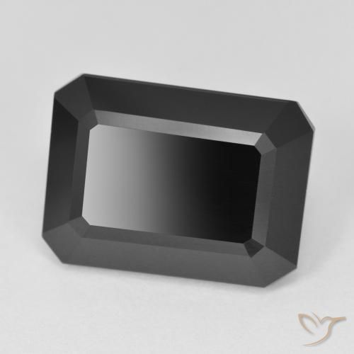 Tourmaline Schorl naturelle Octogone / coupe Émeraude, 10.69 ct, Opaque