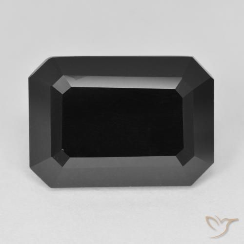 15.24ct Naturel Schorl Tourmaline, Taille émeraude, Opaque