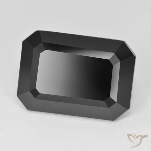 Tourmaline Schorl naturelle Octogone / coupe Émeraude, 15.24 ct, Opaque
