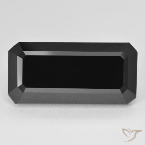 13.63ct Naturel Schorl Tourmaline, Taille émeraude, Opaque