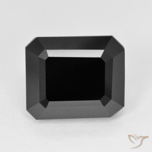 9.17ct Naturel Schorl Tourmaline, Taille émeraude, Opaque
