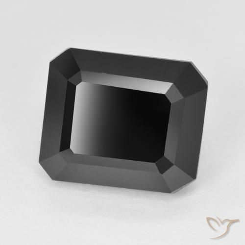 Tourmaline Schorl naturelle Octogone / coupe Émeraude, 9.17 ct, Opaque