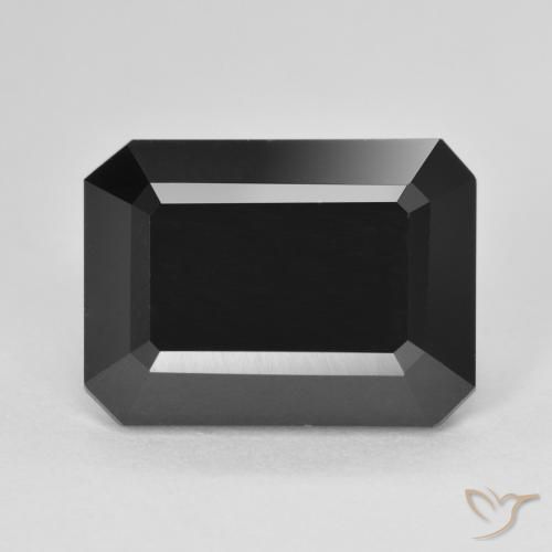 8.93ct Naturel Schorl Tourmaline, Taille émeraude, Opaque