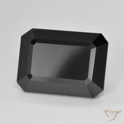 Tourmaline Schorl naturelle Octogone / coupe Émeraude, 8.93 ct, Opaque