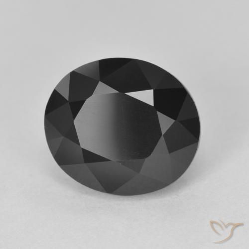 Tourmaline Schorl naturelle ovale, 5.61 ct, Opaque