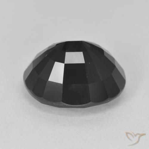 Tourmaline Schorl naturelle ovale, 8.05 ct, Opaque