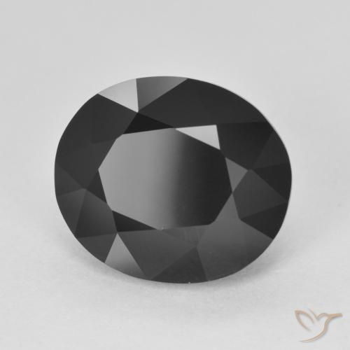 Tourmaline Schorl naturelle ovale, 7.40 ct, Opaque