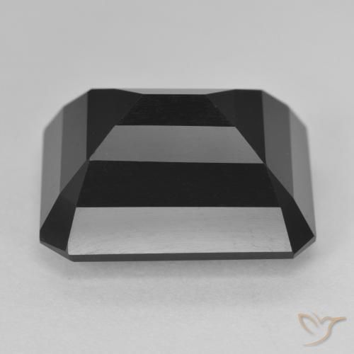 Tourmaline Schorl naturelle Octogone / coupe Émeraude, 18.89 ct, Opaque