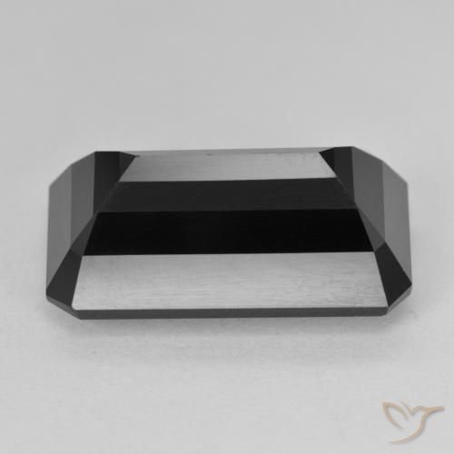 Tourmaline Schorl naturelle Octogone / coupe Émeraude, 14.51 ct, Opaque