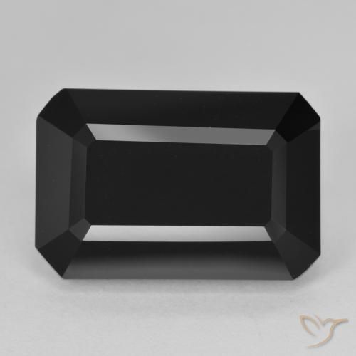 17.95ct Naturel Schorl Tourmaline, Taille émeraude, Opaque