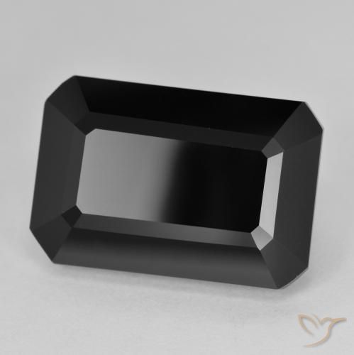 Tourmaline Schorl naturelle Octogone / coupe Émeraude, 17.95 ct, Opaque